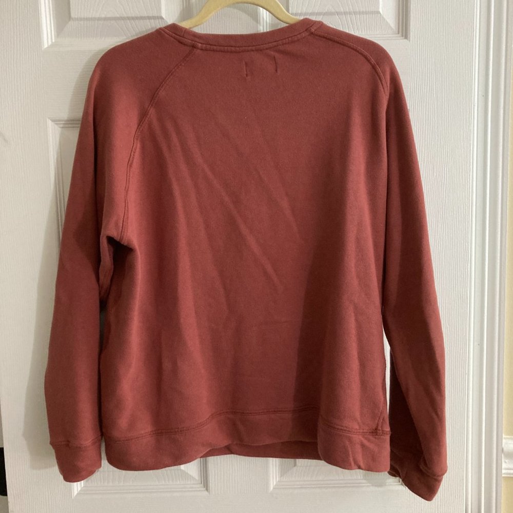 Pendleton Rust Red Crewneck Sweatshirt with Aztec Graphic - Picture 2 of 5